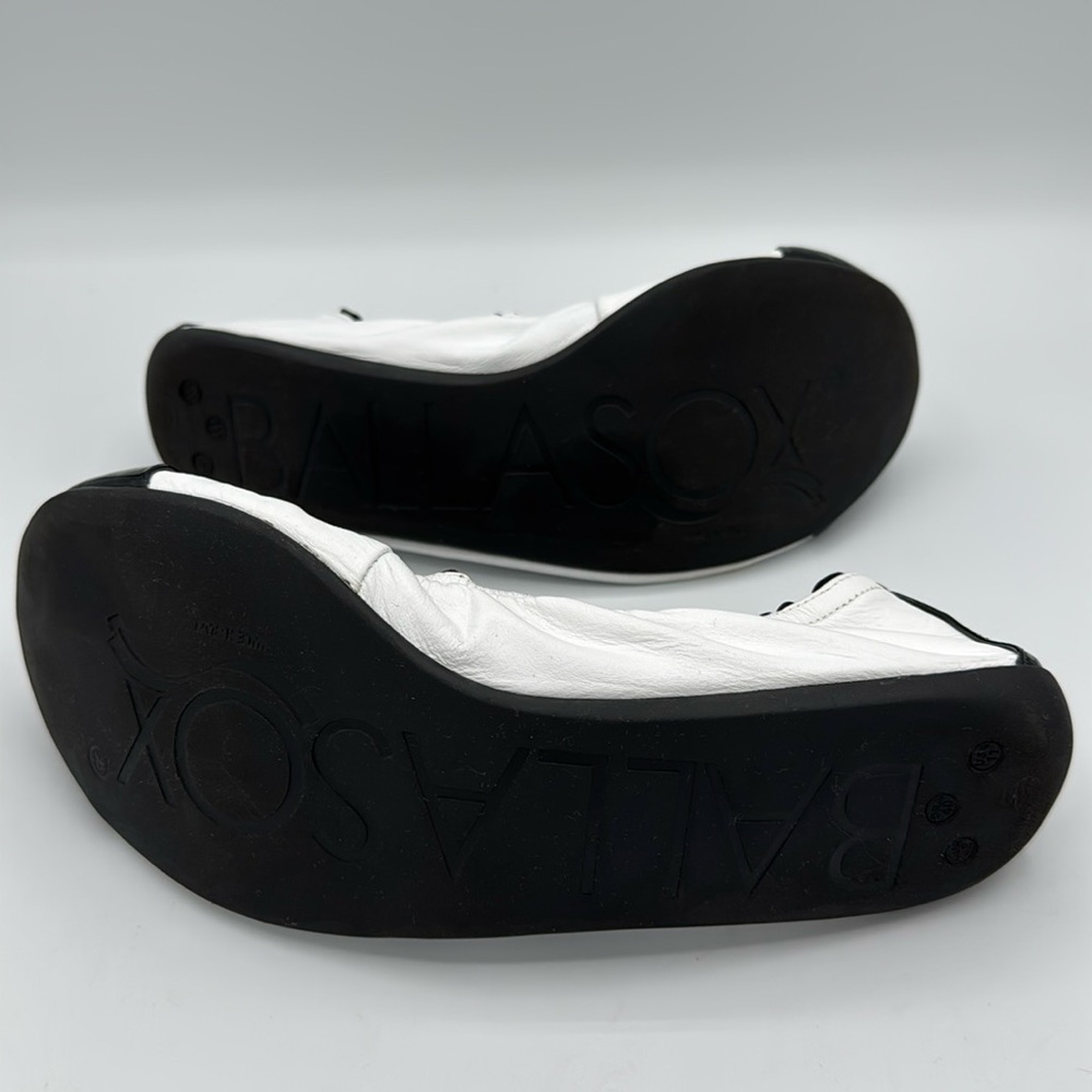 Ballasox womens black and white ballet classic travel flats size US 11. - Picture 6 of 8